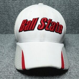 Ball State Cardinals Hat Cap Fitted Mens White One Size NCAA Baseball College